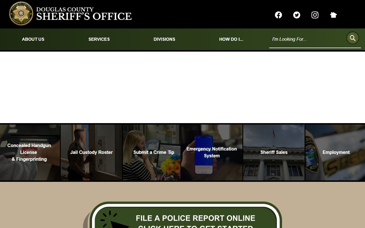 Douglas County inmate records sheriff homepage jail custody roster link